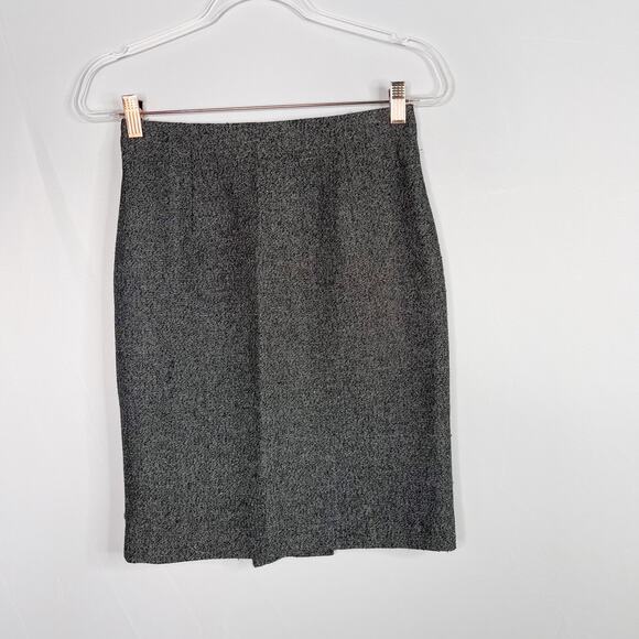 Banana Republic Tweed Wool Blend Pencil Skirt Brown Size 0 Career Office Work - Picture 1 of 10
